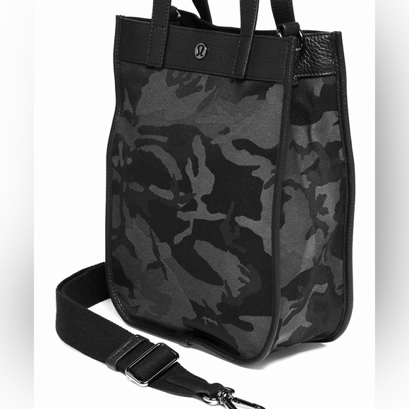 Lululemon Now And Always Tote Mini 8L Leather Camo Gym Travel Crossbody Bag - Picture 2 of 16